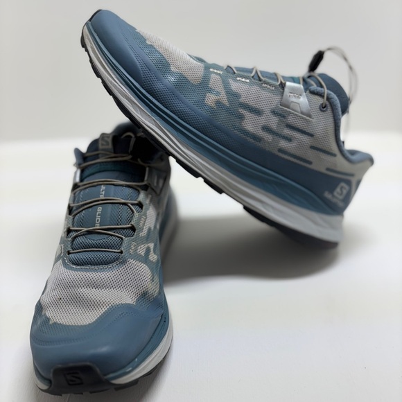 Salomon Shoes - Salomon Ultra Glide Womens Hiking Trail Shoes Blue Grey Size 8.5